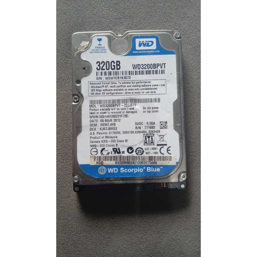 HDD 2.5" Laptop 320GB – WD Blue