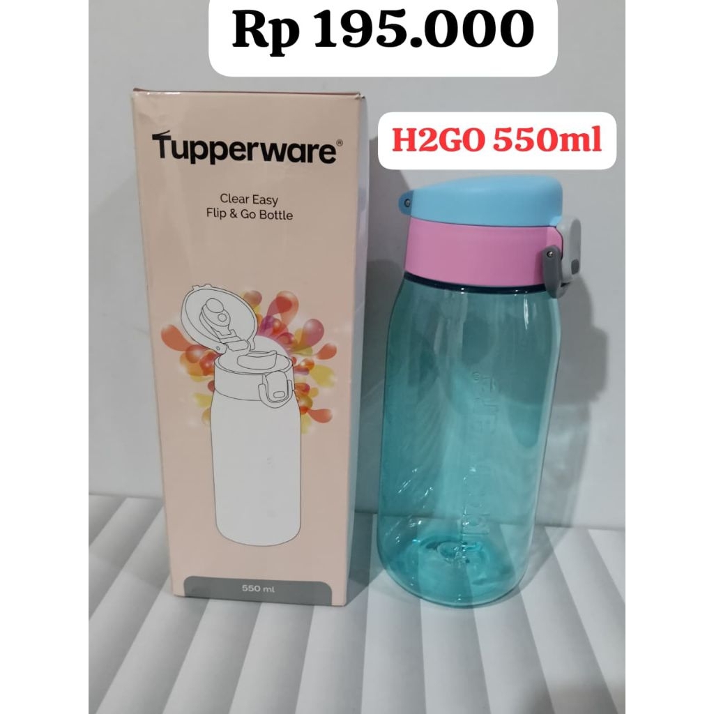 Tupperware H2GO 550ml-Bottol minum Kristal Tupperware original