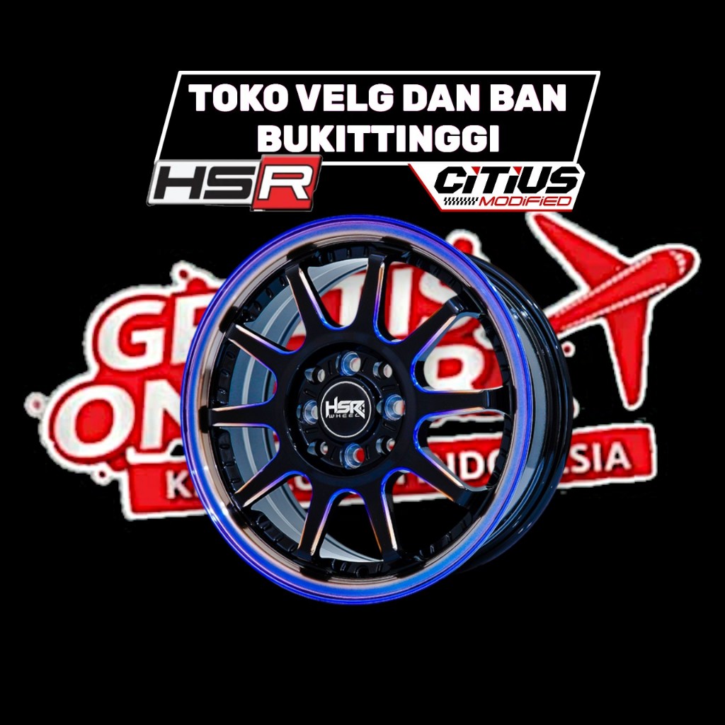 HSR WHEEL Velg Mobil GYMKANA Ring 15 Brio Jazz Yaris Avanza Kijang Xenia