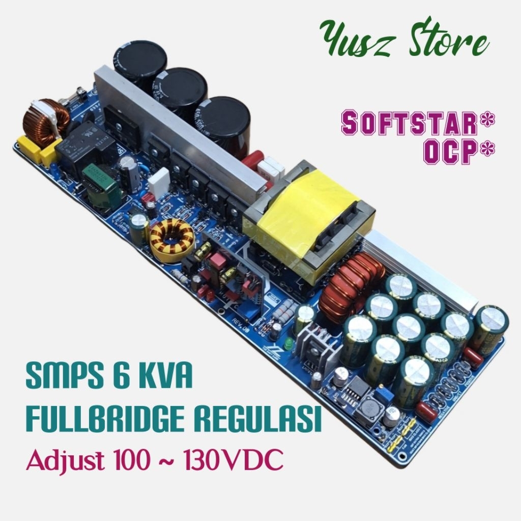 SMPS 6KW CT 130VDC 6KVA 120vdc Fullbridge regulasi High Volt Power supply