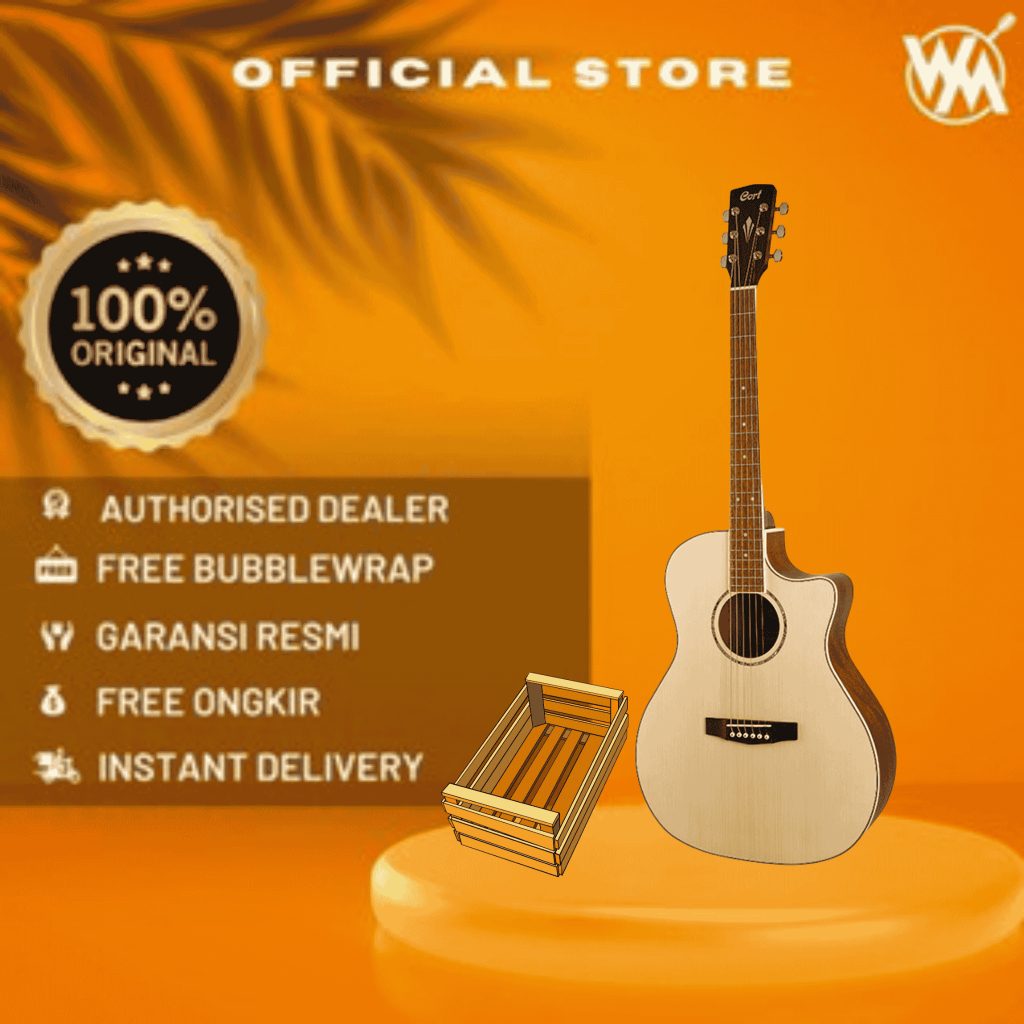 CORT GUITAR E/ACOUS WEQ + BAG GA MEDX OP / ELECTRIC ACOUS / MEDX OP PACKING KAYU