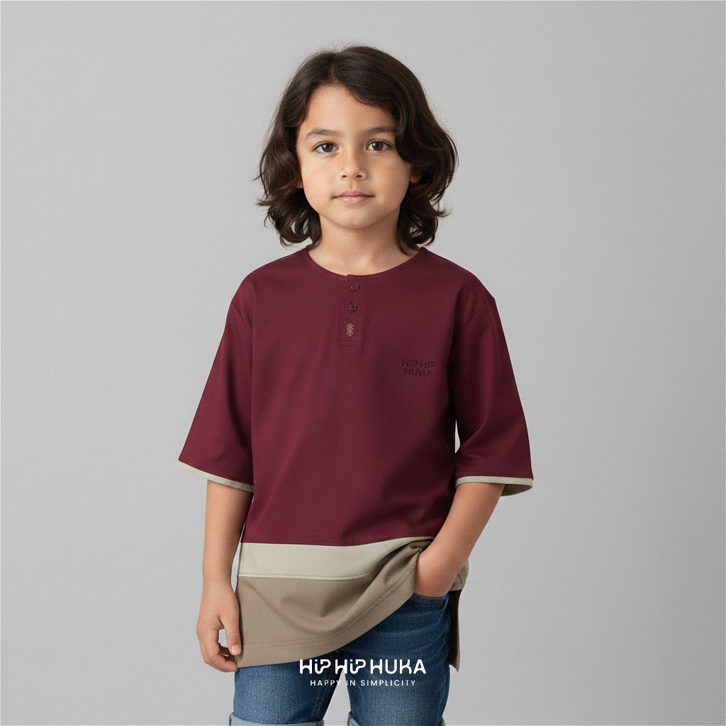 HipHipHuka - Baju Koko Kaos Kurta Anak Laki Laki 1-11 Tahun Nirwana Series