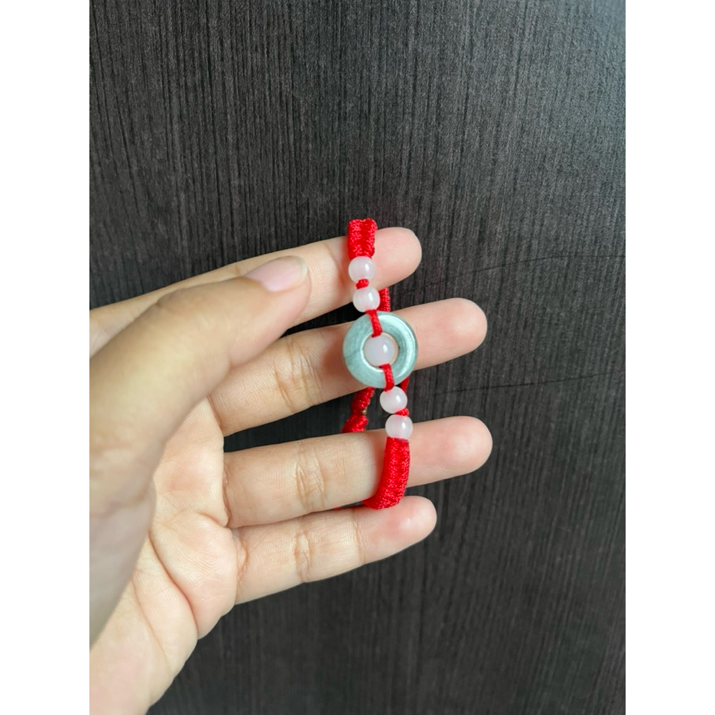 LBOS / Gelang LBOS / Gelang Giok / Gelang China / Gelang Giok Serut / Giok / Gelang Tali Merah