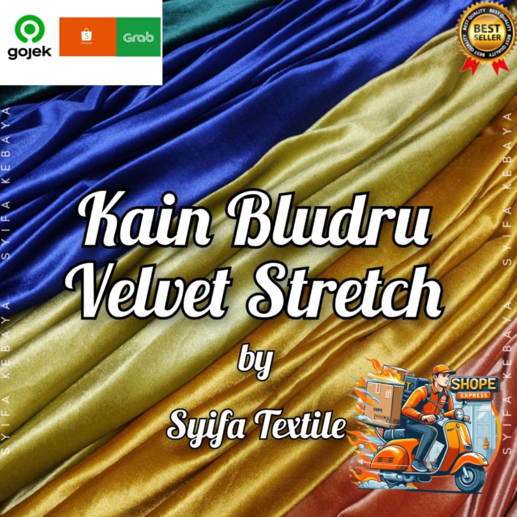 Kain Bludru Meteran / Kain Bludru / Kain Beludru / Kain Bludru Velvet Stretch