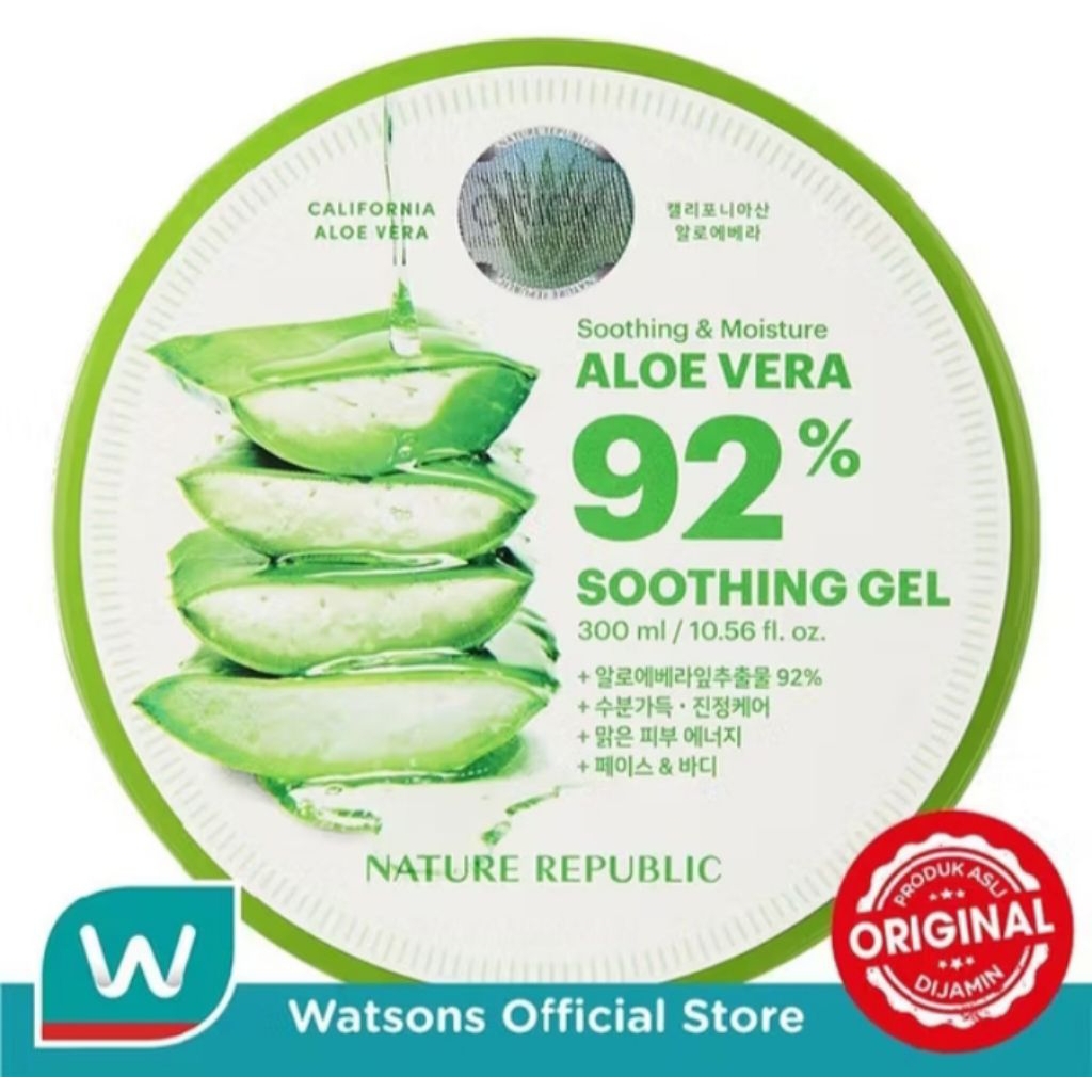 Gel Aloe Vera 92% - SYB Aloe Vera Gel, Melembapkan & Menenangkan Kulit