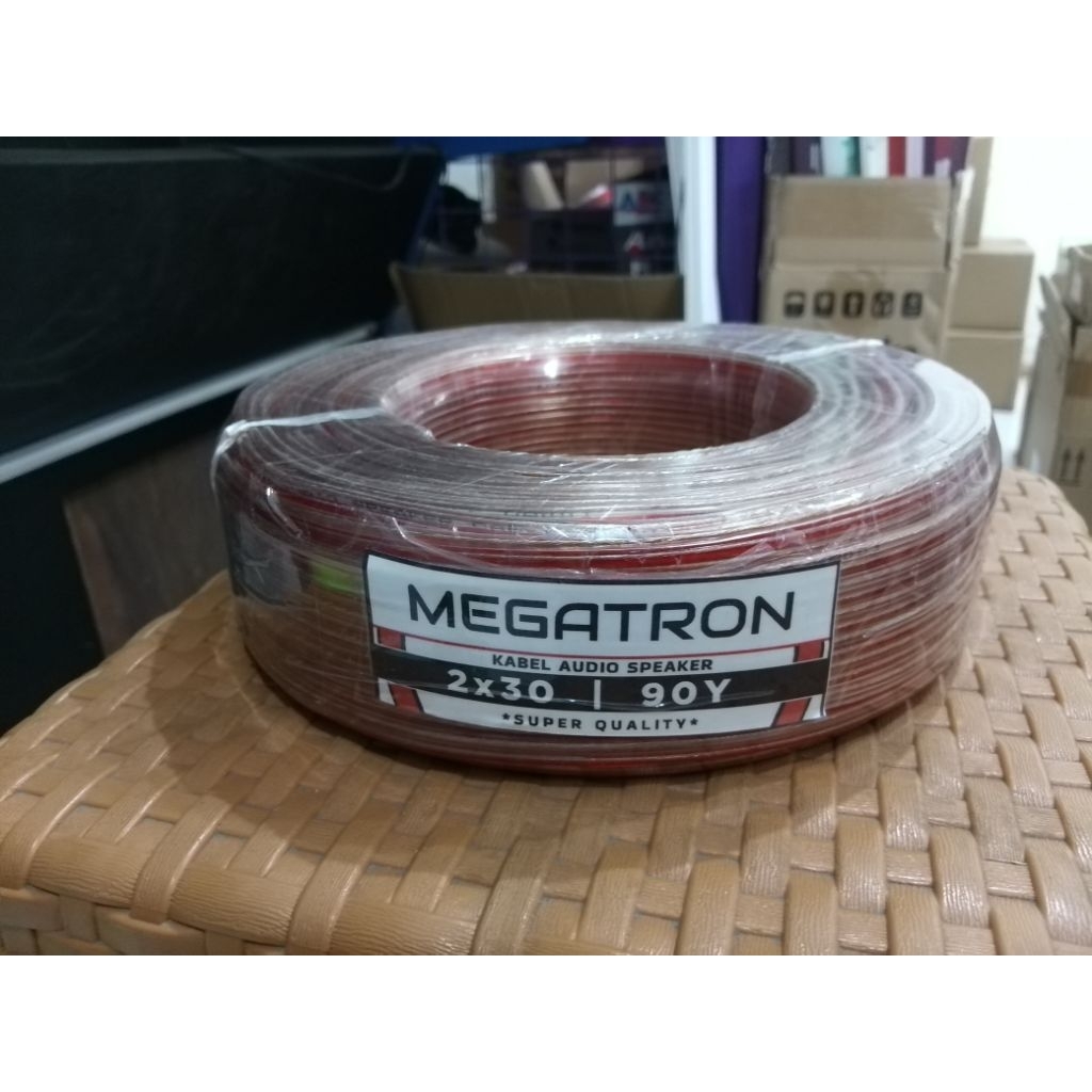 Megatron Kabel Audio Speaker Trabsparan 2x30 Merah @90Yard