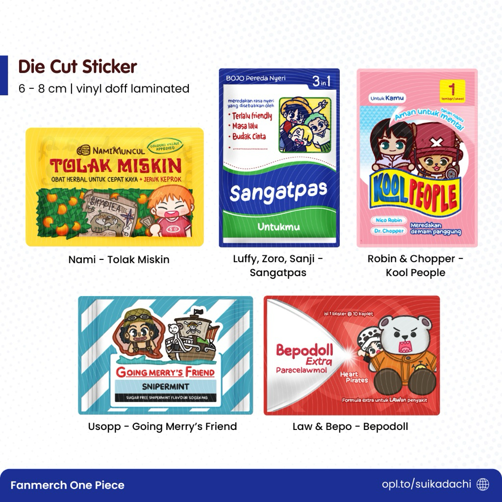 Suikadachi - Die Cut Sticker One piece Jompo Edition / One piece sticker