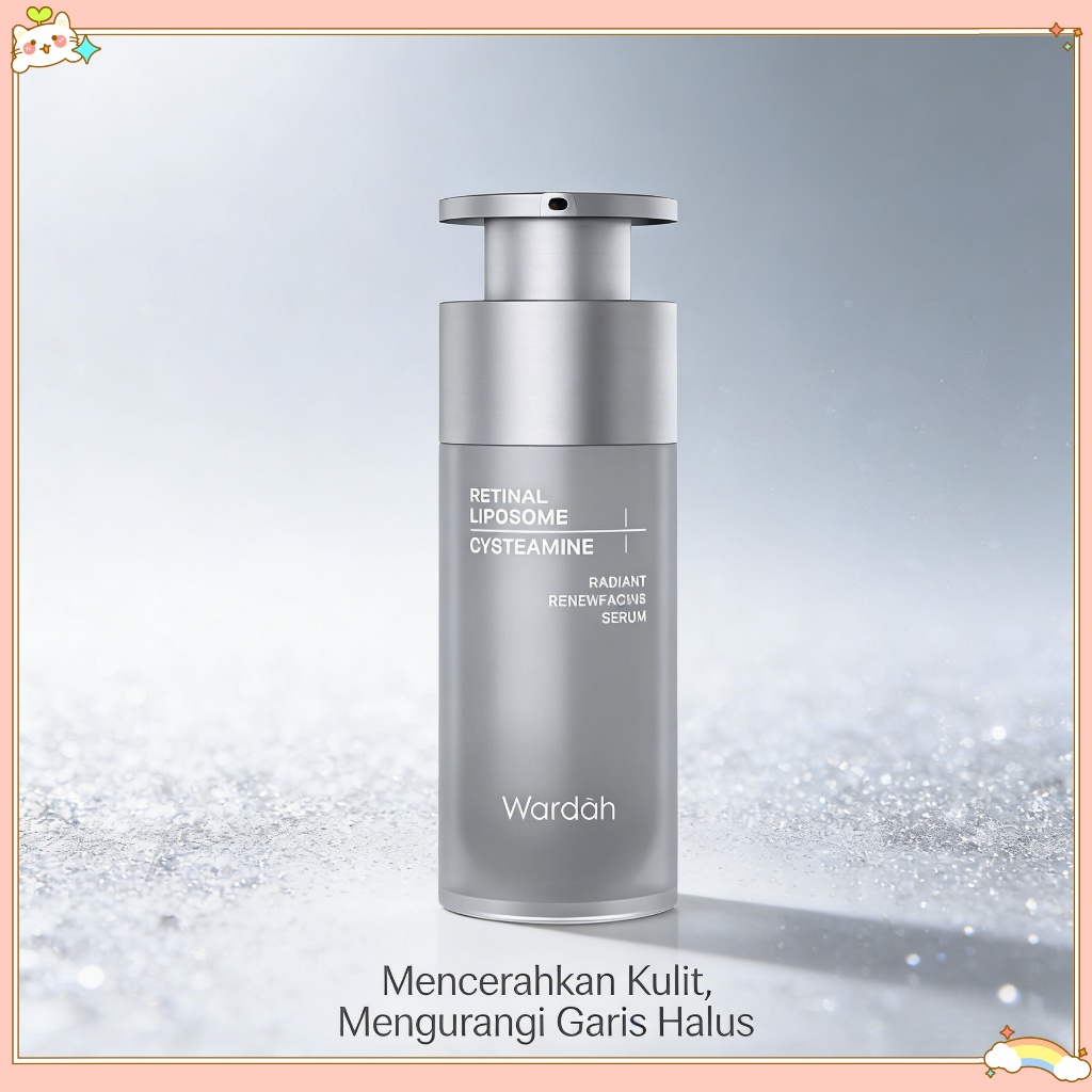 WARDAH Radiant Resurfacing Retinal Cysteamine Serum 30 ml - serum mencerahkan wajah, serum brighteni