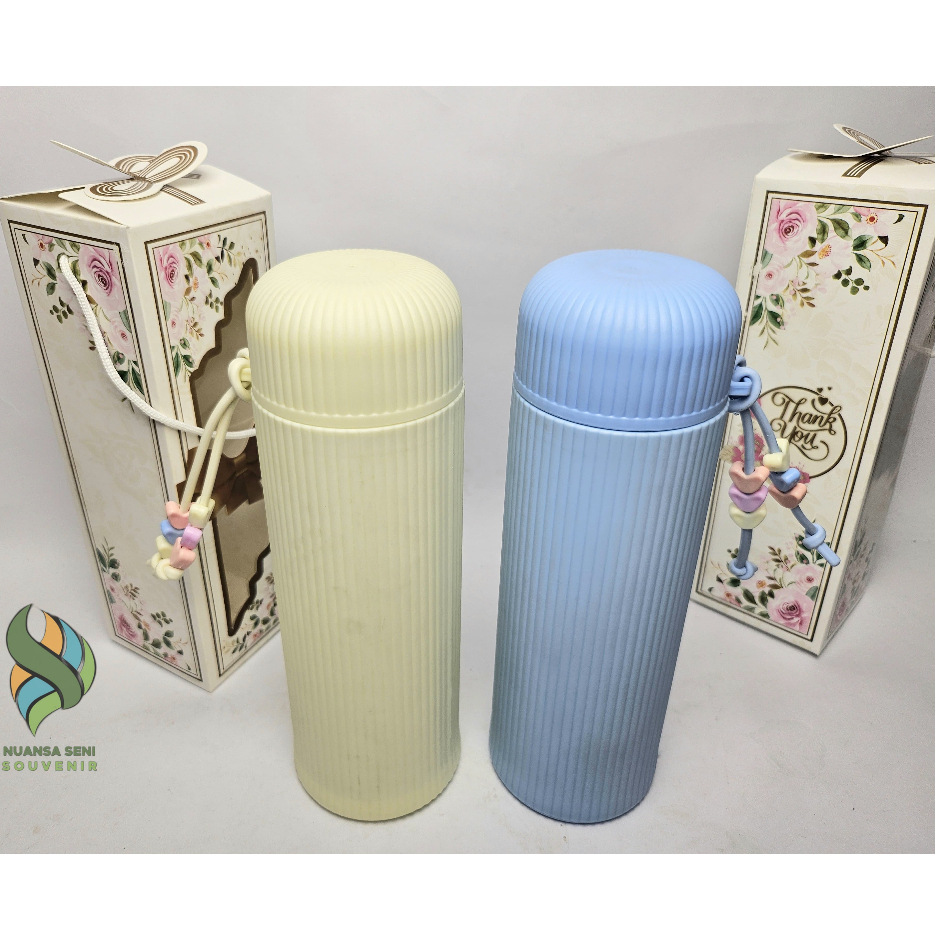 Botol Macaron Manik Korea Tumbler Aesthetic Kaca Minum Lucu Warna Pastel Tumbler Maccaron