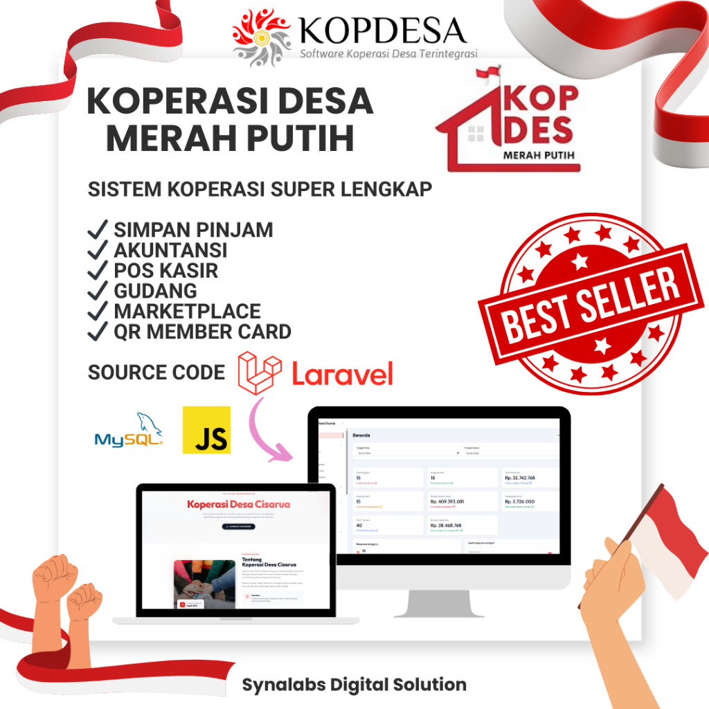 Source Code Koperasi Desa KDMP Full Fitur POS Gudang Marketplace QR Member | Source Code Laravel Sia