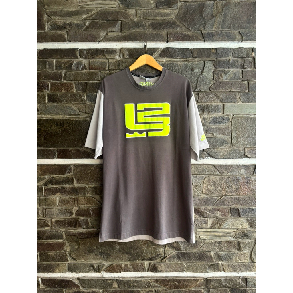 Nike • King Lebron Embroidery Logo Vintage Y2k Rare Tee / Kaos / Tshirt Basketball Big Size L Tall f