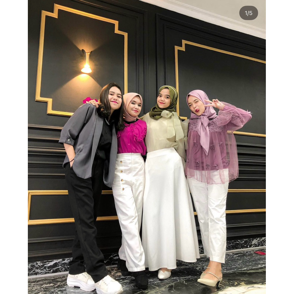 alunicorn organza sage green preloved