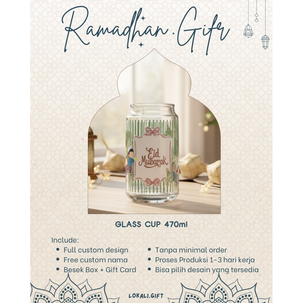 Hampers Lebaran Eid Mubarak - Gelas Gift - Kado Lebaran