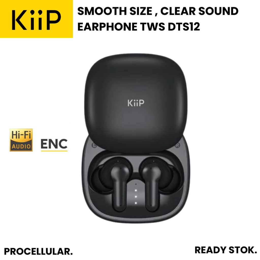 KiiP DTS12 Headset Bluetooth Hifi Audio ENC Gaming Earphone