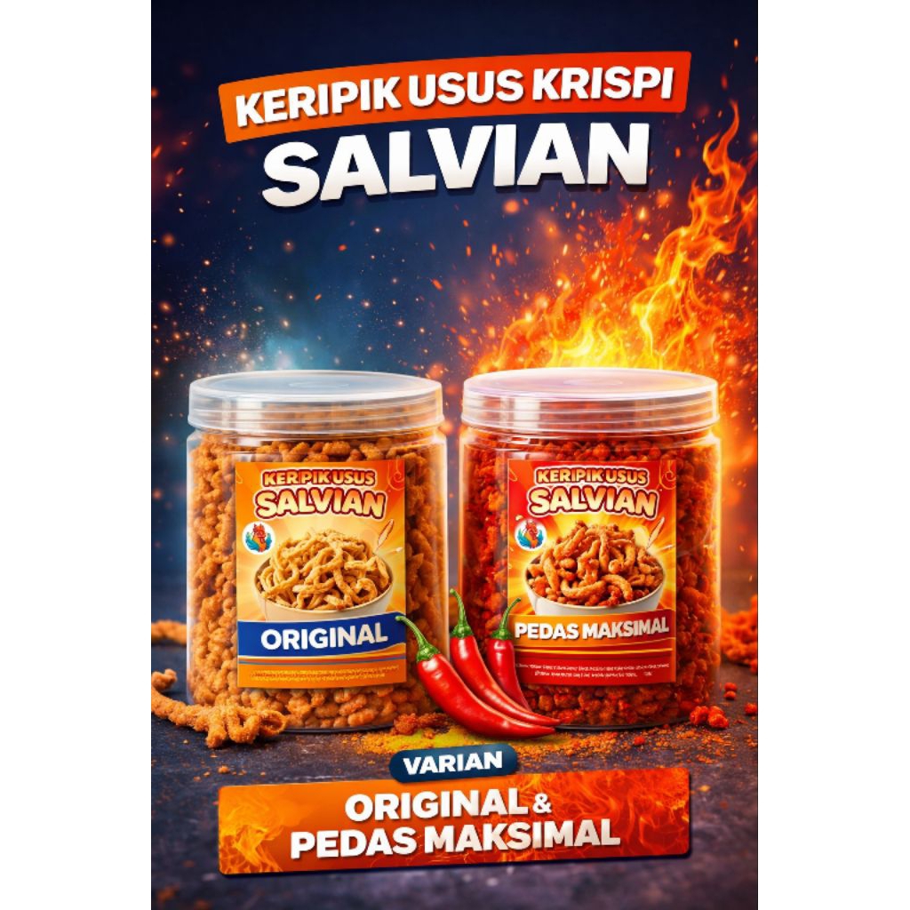 Kripik usus krispi REMIX salvian toples 650ml