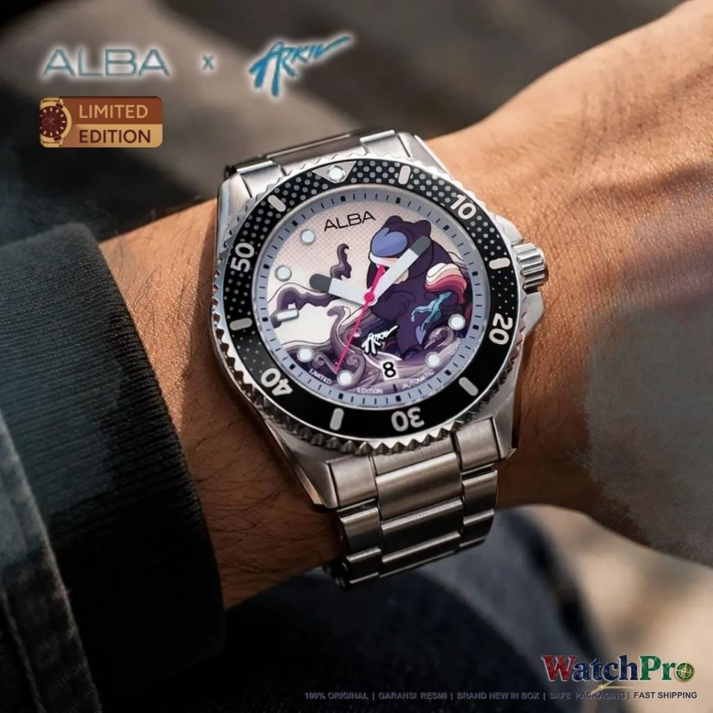 Alba x Arkiv AU4079 AU4079X1 Sea Of Colour Automatic Limited Edition Jam Tangan Pria