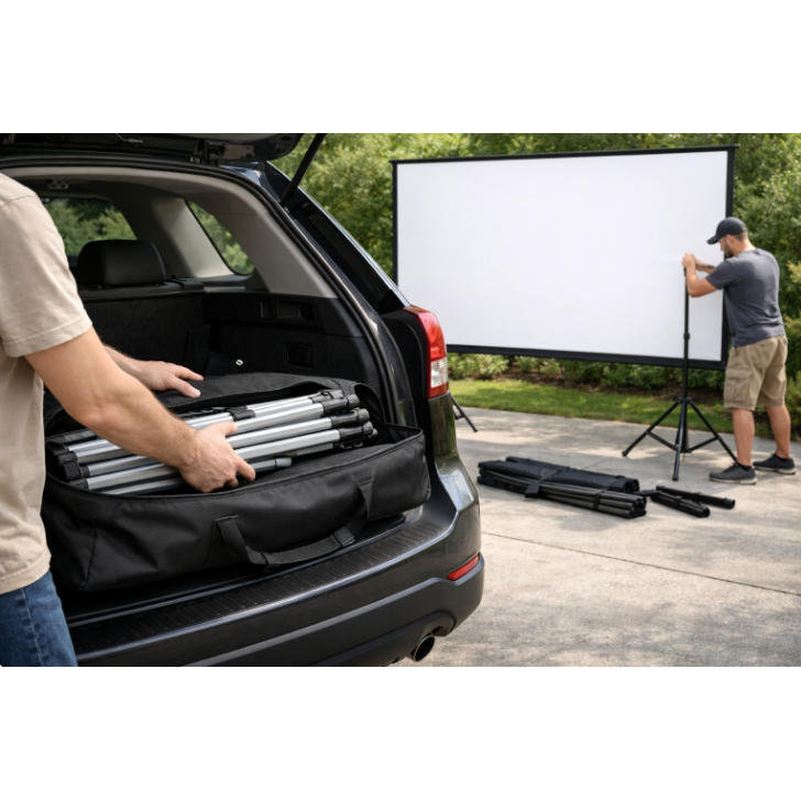 Proyektor Portable 120 Inch + Tas Compact