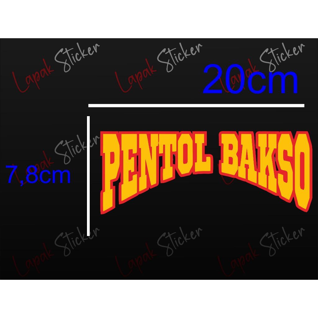 sticker cutting pentol bakso