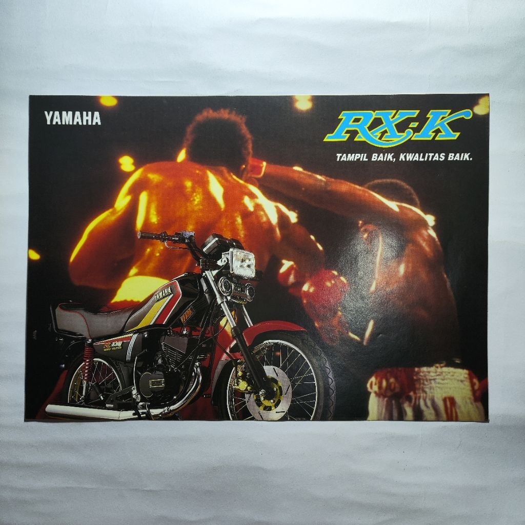 Brosur Flyer Leaflet Poster Jadul Lawas Yamaha RX King Kobra Bibir Merah Tahun 1991-1992