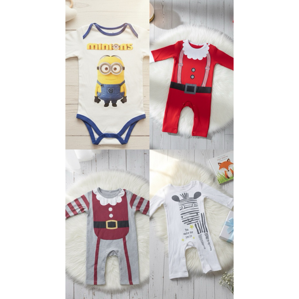 [Preloved] BABY Sleepsuit Bayi Sleepsuit Bayi Laki Laki Perempuan Sleepsuit Bayi Tutup Kaki 6- 12 Bu