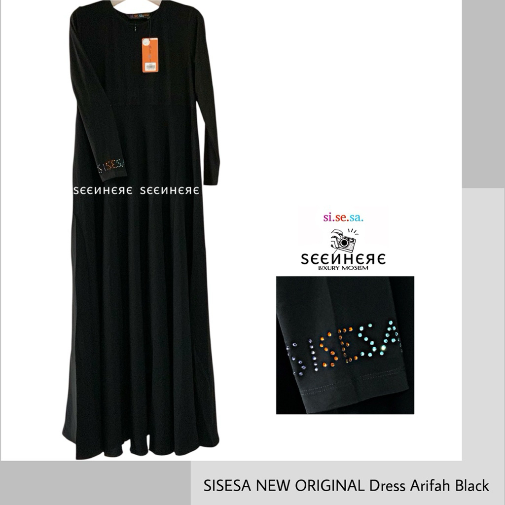 SISESA NEW ORIGINAL GUARANTEED - Dress Arifah Black (size. 96/138)