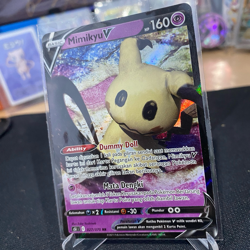Mimikyu V 027/070 RR (s5i) TCG Pokemon Indonesia 2021