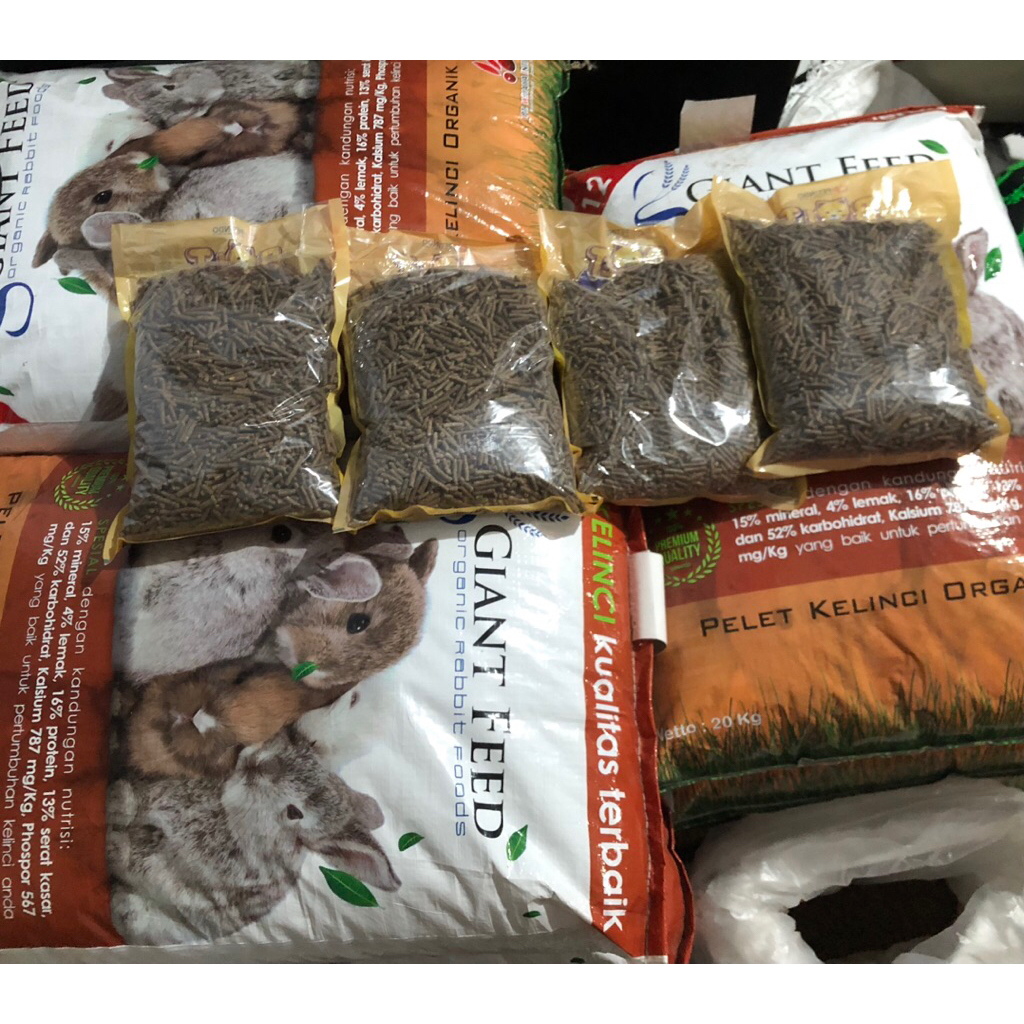 Pelet pur kelinci Giant Feed 1kg