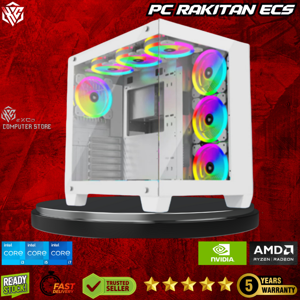 PC 3 Jutaan Setup Warnet | Ryzen 3 RAM 8GB SSD 128GB HDD 500GB | ECS PRIME