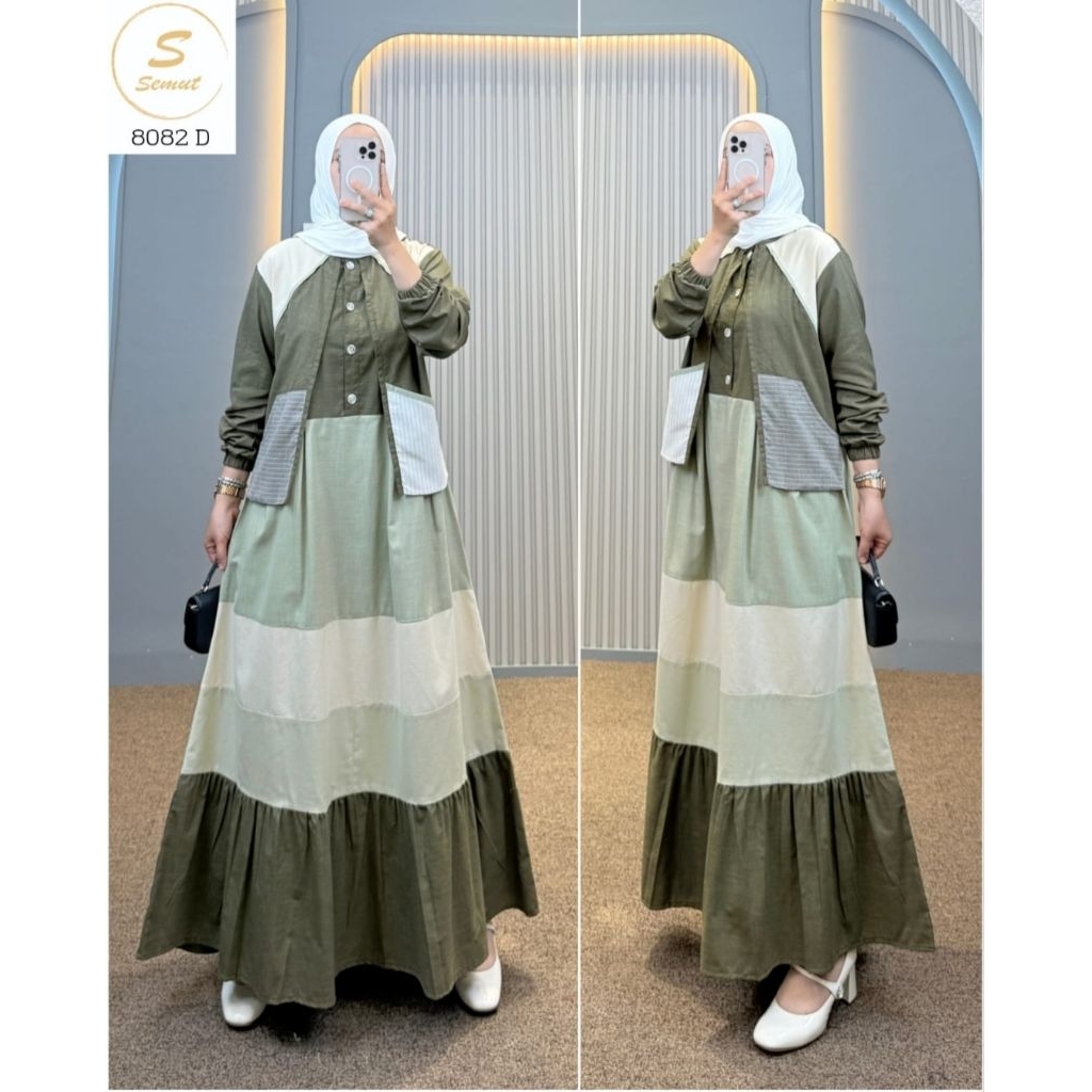 Gamis syaina by semut ori NEW motif