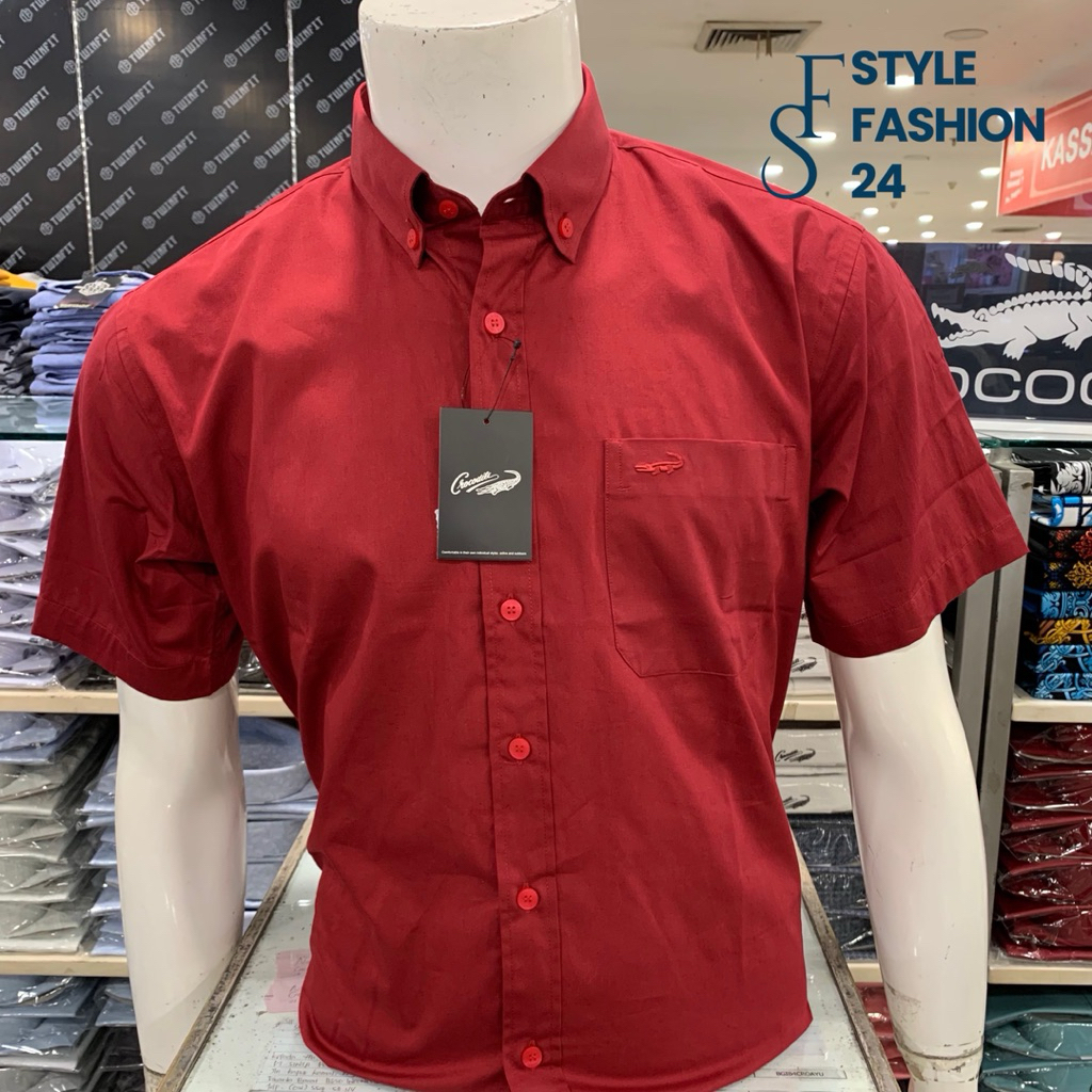 CROCODILE KEMEJA PRIA LENGAN PENDEK POLOS 07-0129-0001-10