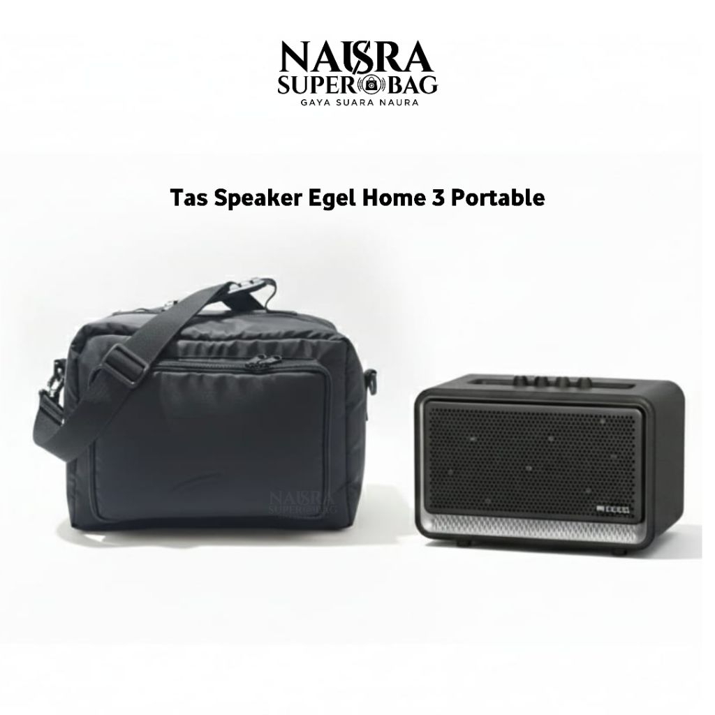 Eggel Travel Bag Tas Speaker Bluetooth Portable Hard Case Anti Shock Waterproof Selempang