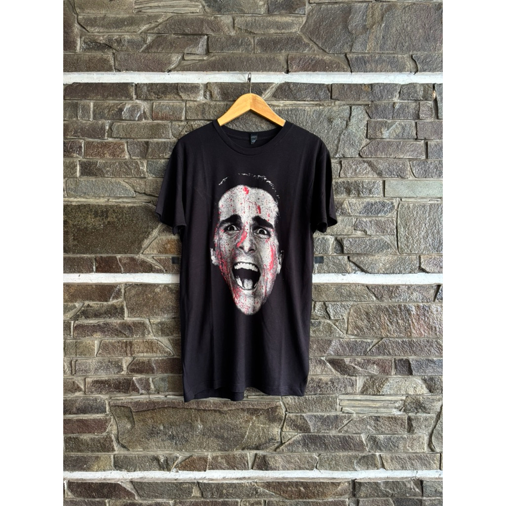 American Psycho By Tultex • Vintage Movie Tee / Kaos / Tshirt Y2k 90s Size L Preloved Used Second (S