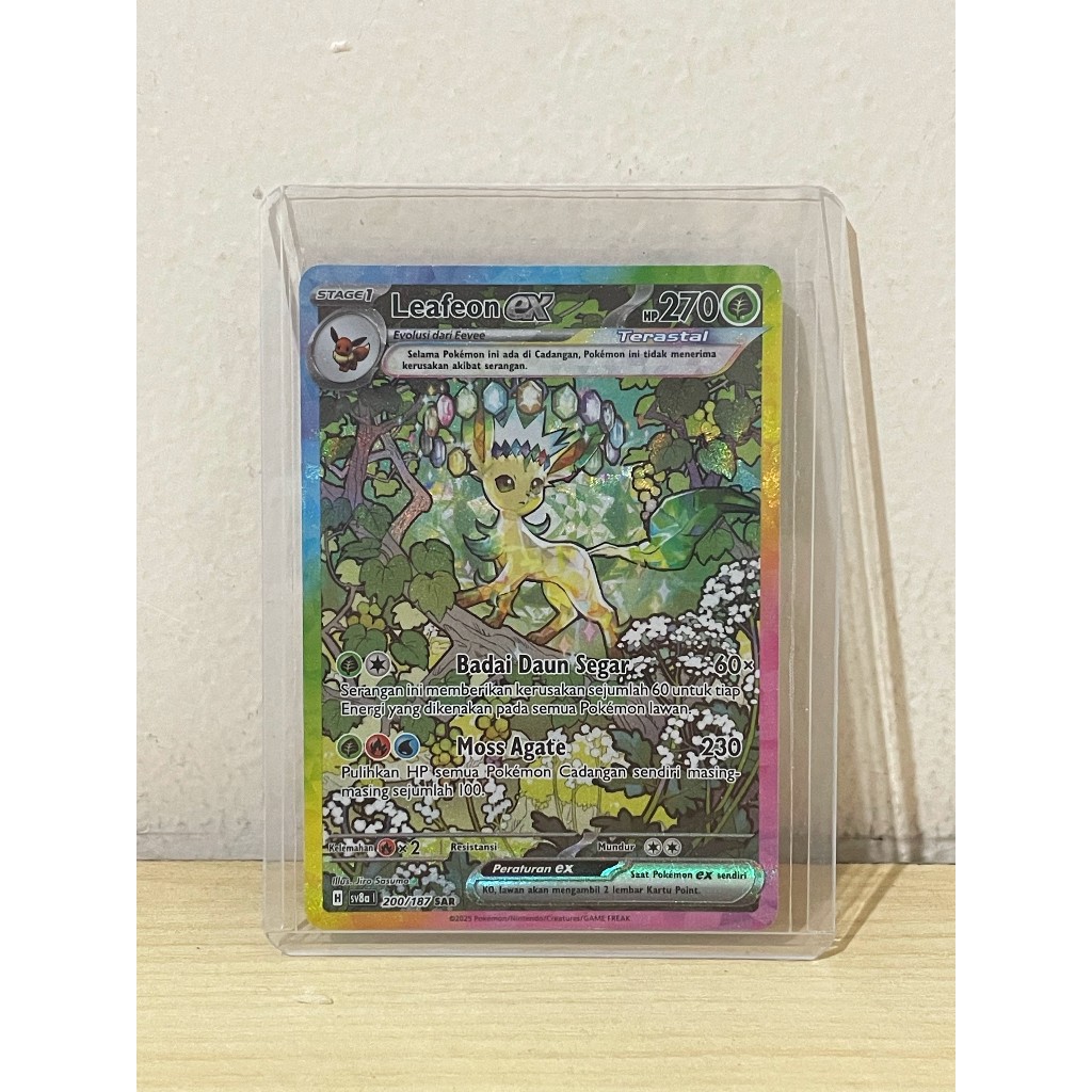 Leafeon ex SAR 200/187 Festival Terastal SV8a Pokemon TCG Indonesia
