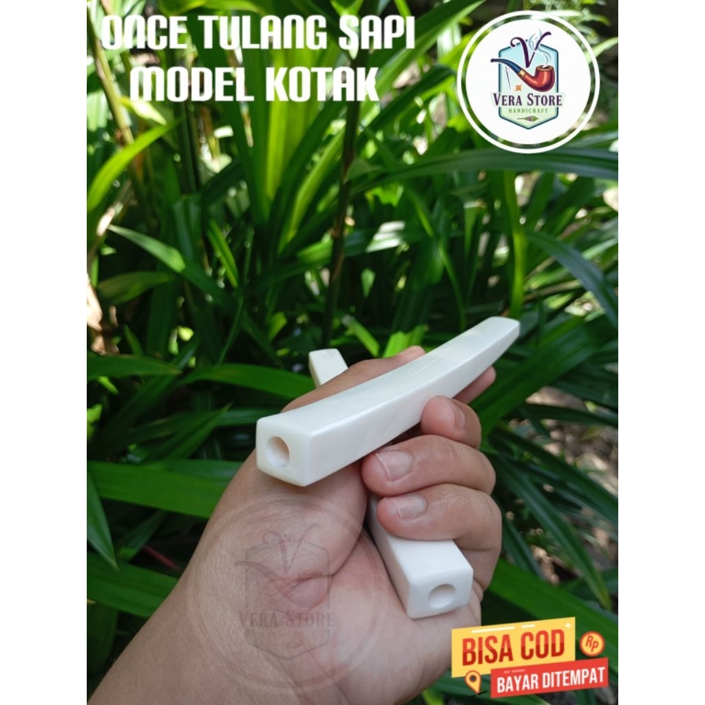 once pipa tulang sapi model kotak super tebal