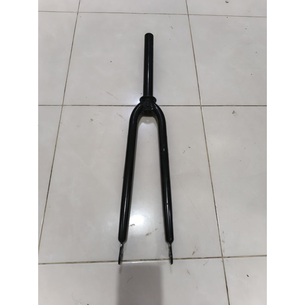 fork rigid sepeda 26 27.5 700c platinum oversize OS 28.6 besi
