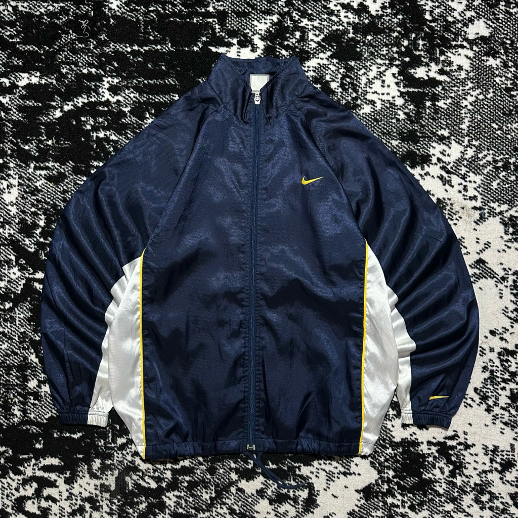 Windbreaker Nike Yellow Swoosh Vintage Jacket Colourblock