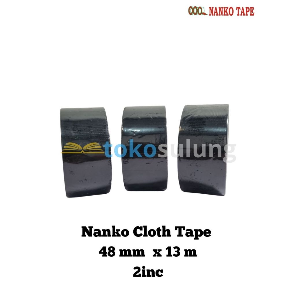 LAKBAN HITAM NANKO 2INC | LAKBAN KAIN HITAM NANKO | LAKBAN HITAM 48MM | LAKBAN JILID 48MM | NANKO CL