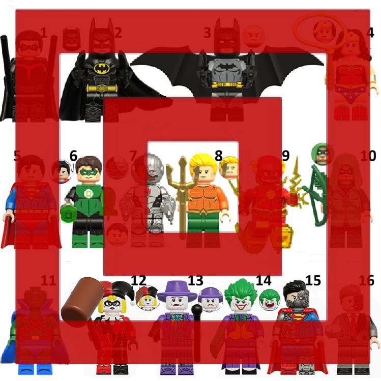 DC Superman Batman Nightwing Wonder Woman Green Lantern Aquaman The Flash Cyborg Green Arrow Martian