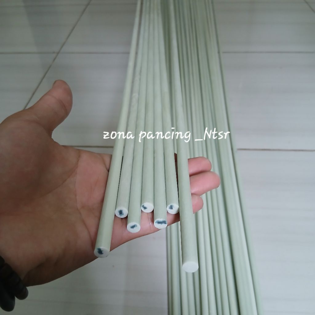 Fiber Solid Batangan 8mm Bahan Joran fiber solid Kaku -Import Qulity