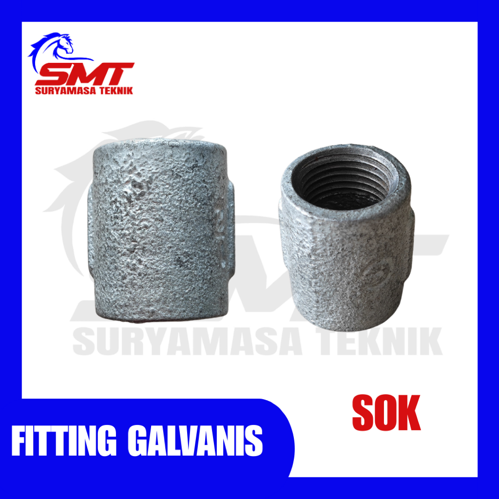 FITTING SAMBUNGAN PIPA GALVANIS / BESI - SOK