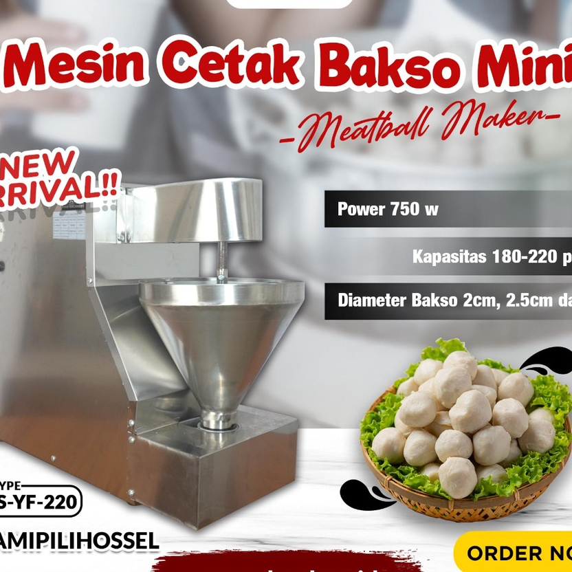 OSSEL Meatball Maker Mesin Cetak Bakso Mini Cetak Pentol Mesin Cilok 220 OSSEL