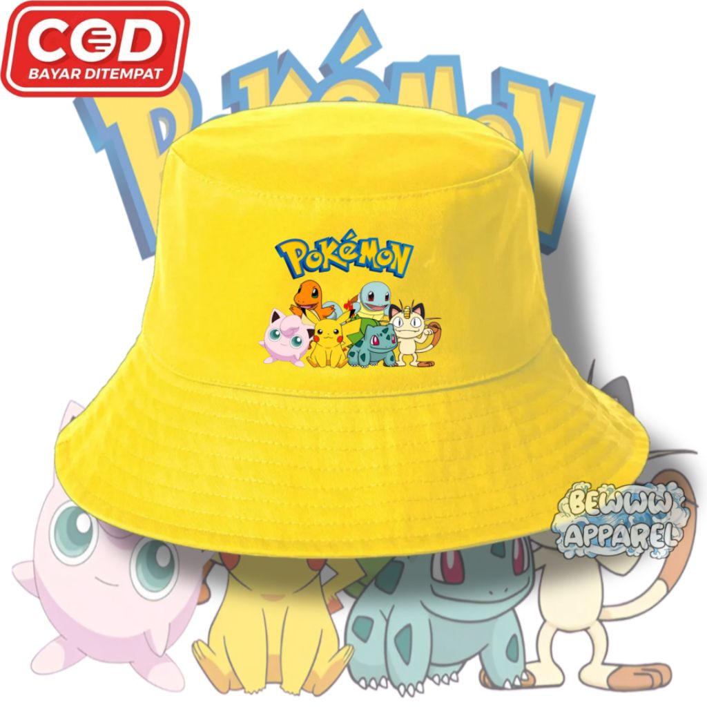 Topi Bucket Anak Pokemon / Topi Anak Pokemon