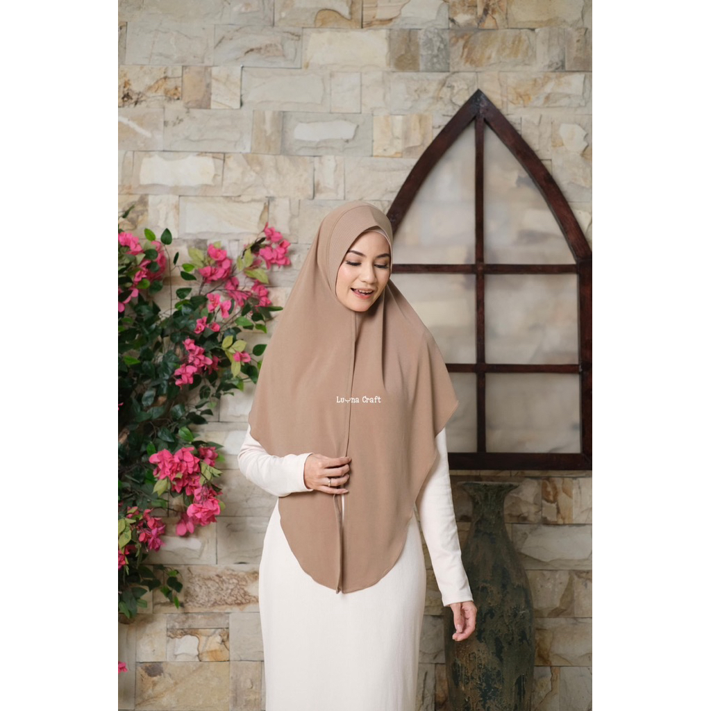 Jilbab S3 instan soft pad homemade by Lubna Craft