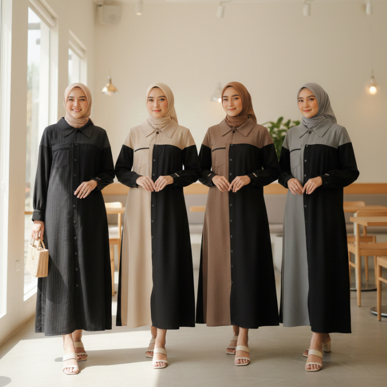 Midi Dress Arcilla by Cu2k Fashion