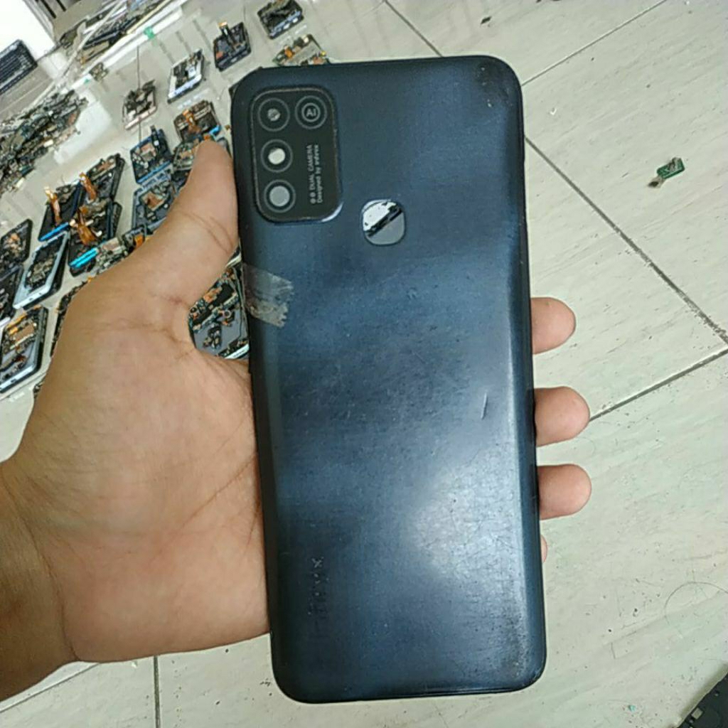 backdoor bekas infinix hot 10 play,kurang tombol power fisik cek gambar