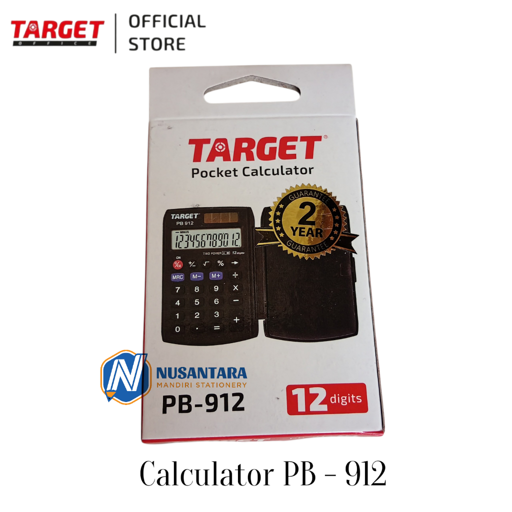 Calculator TARGET Poket PB-912 kalkulator saku/ kalkulator mini 12 digit