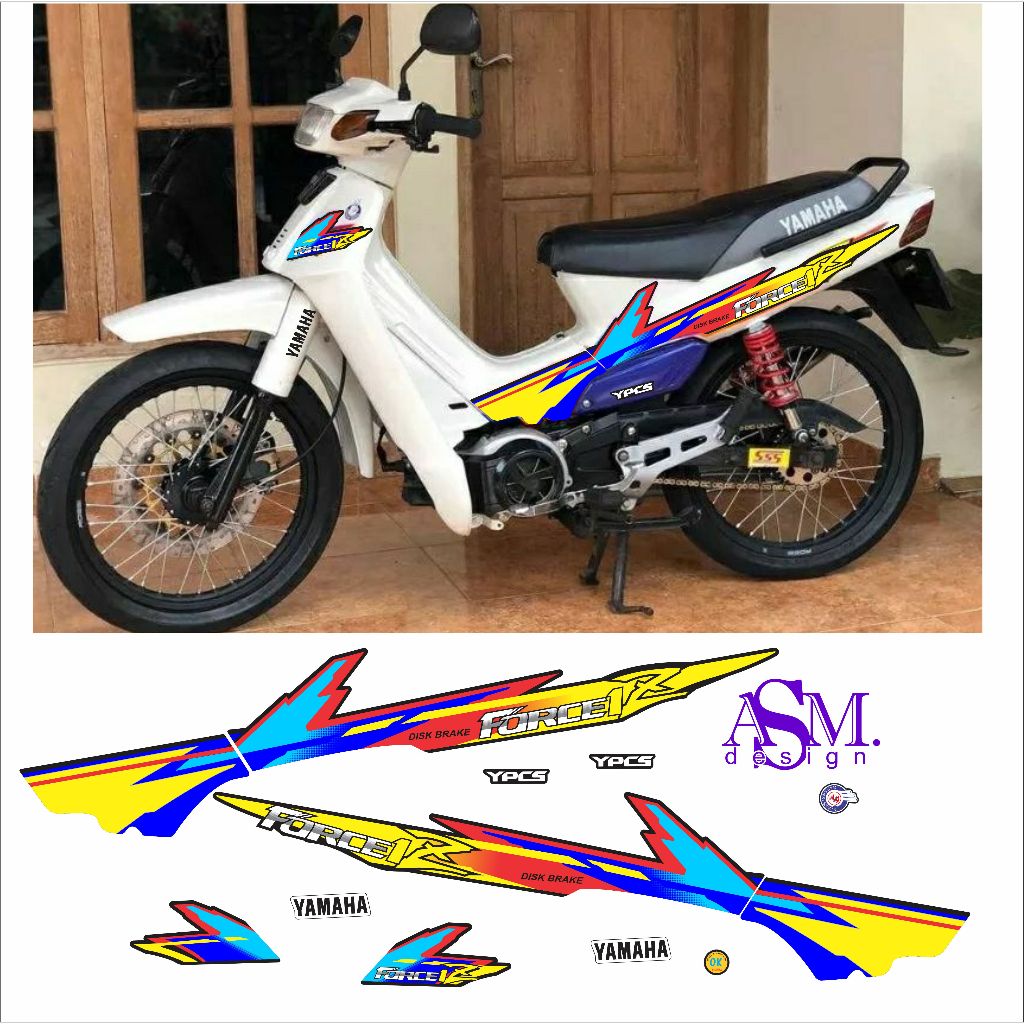 striping stiker force 1z albino