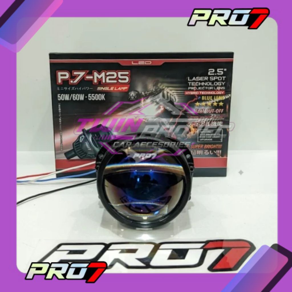 PRO7 P7M25 PROJECTOR BILED 2.5 INCH BLULENS LASER SPOT lampu biled pro 7 p.7-m25