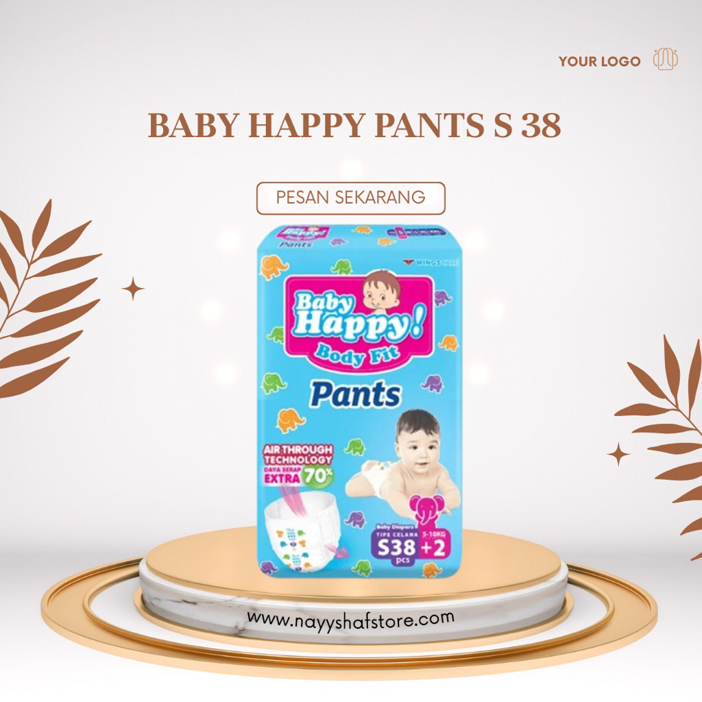 [ Nayyshaffstore 2 ] BABY HAPPY PANTS POPOK BAYI S38/M20/L20/XL20/XXL18