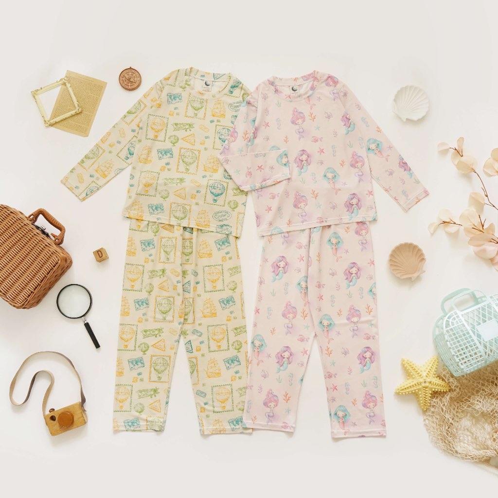 Baju Tidur Anak TENCEL™️ Modal Panjang Long Pajamas Piyama Anak Tanggung Remaja Panjang DOUX DOLCE